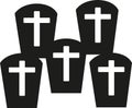 Graves with crosses - cementery Royalty Free Stock Photo