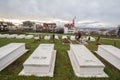 Graves of Kosovo Liberation Army KLA, also known as UCK fighters killed in the Kosovo conflict in 1999 in the hills of Pristina