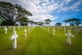 Graves at the Manila American Cemetery & Memorial, in Taguig, Me