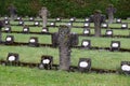 The graves of members of St. Joseph Congregation on the cemetery in Ursberg, Germany Royalty Free Stock Photo