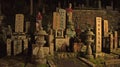 Graves at Okunoin Cemetery in Koyasan, Japan Royalty Free Stock Photo