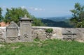 Graves at Saint Vitus Parish Church in Gracisce Royalty Free Stock Photo