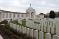 The graves of soldiers killed during the First World War at Tyne Cot cemetery, near Ypres, Belgium Royalty Free Stock Photo