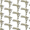 Graves speculum doodle pattern, vector color line illustration Royalty Free Stock Photo