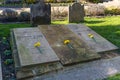 Graves of three witches in St Swithun`s Church Gounds in East Grinstead on March 9,