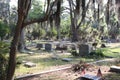Graves in Cemetery in Savannah Royalty Free Stock Photo