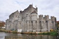 Gravesteen castle in Ghent, Belgium (panorama) Royalty Free Stock Photo