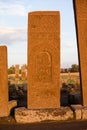 Gravestone in Ahlat cemetery Royalty Free Stock Photo