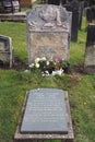 The gravestone of anne bronte English poet and author in saint annes churchyard Scarborough