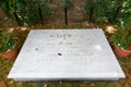 Gravestone for Betsy Ross in The Betsy Ross House on East Third Street, Philadelphia, Pennsylvania