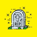 Gravestone cemetery icon