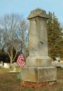 Gravestone of a Civil War Soldier Royalty Free Stock Photo