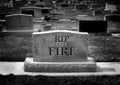 Gravestone for FIRE Financial Independence Retire Early Movement Plan