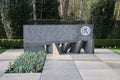 Gravestone on the field of honour in on the grebberberg where a lot of dutch soldiers fall in 1940 at the start of world war 2 in