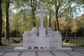 Gravestone on the field of honour in on the grebberberg where a lot of dutch soldiers fall in 1940 at the start of world war 2 in