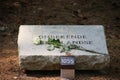 Gravestone at the field of honour Loenen in the Netherlands, the only with text Onbekende Nederlandse which means unknown Dutch fe Royalty Free Stock Photo