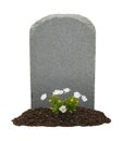 Gravestone and Flowers Royalty Free Stock Photo