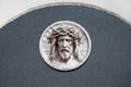 Gravestone with jesus Royalty Free Stock Photo