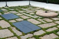 Gravestone of JFK on Arlington National Cemetery Royalty Free Stock Photo