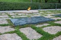 Gravestone of John Fitzgerald Kennedy on Arlington National Cemetery Royalty Free Stock Photo