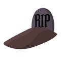 Gravestone with RIP text. Vector Royalty Free Stock Photo