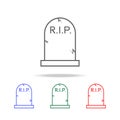 Gravestone Rip tombstone icon. Elements of Halloween in multi colored icons. Premium quality graphic design icon. Simple icon for