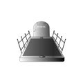 Gravestone smartphone icon. 3d illustration. Happy halloween in iphone style black color with blank touch screen isolated o
