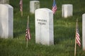 Gravestone of an unknown soldier in Arlington National Cemetery