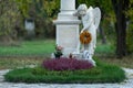 The gravestone of Wolfgang Amadeus Mozart in St. Marx Cemetery Royalty Free Stock Photo