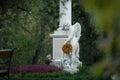 The gravestone of Wolfgang Amadeus Mozart in St. Marx Cemetery Royalty Free Stock Photo