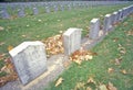 Gravestones in Confederate Cemetery, Rock Island, Illinois