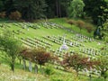 Gravestones in Memorial Graveyard Royalty Free Stock Photo
