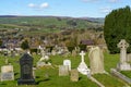 Gravestones at Pateley Bridge Cemetery.