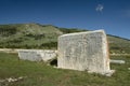 Gravestones on tableland Dugo Polje in Bosnia Royalty Free Stock Photo