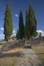 Graveyard in Aragon, in the Pyrenees Mountains, Province of Huesca, Spain