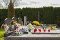 Cemetery, dans of All Saints, All Souls` Day