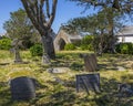 Graveyard at St. Michaels Mount in Cornwall, UK Royalty Free Stock Photo
