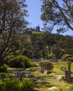 Graveyard at St. Michaels Mount in Cornwall, UK Royalty Free Stock Photo