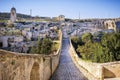 Gravina in Puglia, with the Roman two-level bridge that extends over the canyon. Apulia, Italy