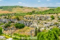 Landscape surrounding Gravina in Puglia on a sunny summer day, province of Bari, Apulia, southern Italy. Royalty Free Stock Photo