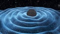 Gravitation waves around black hole in space