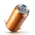 Gravity defying energy drink can with floating elements