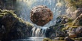 Gravity-Defying Landscape Where Massive Structures Float for Futuristic Design, Landscape Architecture, and Sci-Fi Exploration