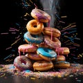 Gravity-Defying Whimsical Donuts