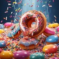 Gravity-Defying Whimsical Donuts