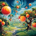 Gravity Groves - Orchard where fruits orbit trees like mini planets