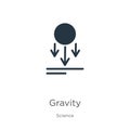 Gravity icon vector. Trendy flat gravity icon from science collection isolated on white background. Vector illustration can be