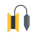 Gravity line tool icon, flat style