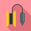 Gravity line tool icon, flat style