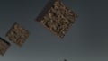 Gravity matal cube abstract background 3d animation